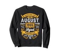 70th Birthday Real Legends August 1955 70 Years Old for Men Felpa