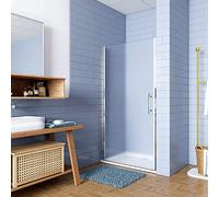 70x195cm Porta Doccia per Nicchia Apertura Battente in Vetro Temperato Satinato Opaco 6 mm Anticalcare Telaio Cromo Lucido (montaggio verso irreversibile)