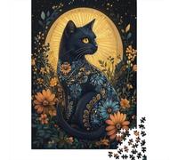 70x50cm/1000pcs Puzzle Impossibili Arte dell'Antico Egitto Charming Black Gatto Decorazione Per La Casa. Rilassamento E Intelligence Per Adulti