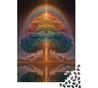 70x50cm/1000pcs Puzzle Impossibili Arte spirituale Splendido albero arcobaleno Decorazione Per La Casa. Rilassamento E Intelligence Per Adulti