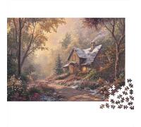 70x50cm/1000pcs Puzzle Impossibili Bella casa nel bosco Decorazione Per La Casa. Rilassamento E Intelligence Per Adulti