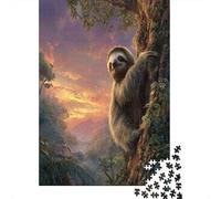 70x50cm/1000pcs Puzzle Impossibili Bradipo Si Arrampica Su Un Albero Nella Foresta Pluviale Decorazione Per La Casa. Rilassamento E Intelligence Per Adulti