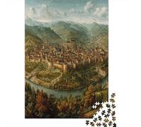 70x50cm/1000pcs Puzzle Impossibili Città gotica germanica medievale Decorazione Per La Casa. Rilassamento E Intelligence Per Adulti