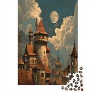 70x50cm/1000pcs Puzzle Impossibili Città medievale Decorazione Per La Casa. Rilassamento E Intelligence Per Adulti