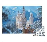 70x50cm/1000pcs Puzzle Impossibili Scena fiabesca invernale Castello nella neve Decorazione Per La Casa. Rilassamento E Intelligence Per Adulti