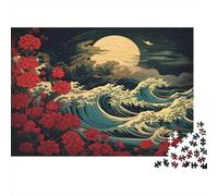 70x50cm/1000pcs Puzzle Impossibili Stile xilografia giapponese Onde dell'oceano Decorazione Per La Casa. Rilassamento E Intelligence Per Adulti
