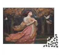 70x50cm/1000pcs Puzzle Impossibili Uccelli della foresta in Bella donna Decorazione Per La Casa. Rilassamento E Intelligence Per Adulti