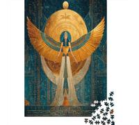 70x50cm/1000pcs Puzzle Per Adulti Dea egizia antica Donna Uomo Tavola Di Legno Ad Incastro Di Precisione Luna crescente