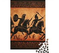 70x50cm/1000pcs Puzzle Per Adulti Dipinto di greci che comPipistrellotono contro i troiani Donna Uomo Tavola Di Legno Ad Incastro Di Precisione