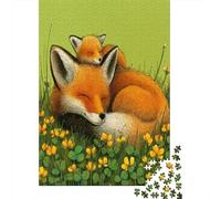 70x50cm/1000pcs Puzzle Per Adulti Little FBue Sleeping on Mother's Back, Open Field Donna Uomo Tavola Di Legno Ad Incastro Di Precisione