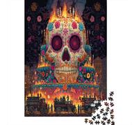 70x50cm/1000pcs Puzzle Per Adulti Scheletro Surrounded by Cavallo-drawn Fire Trucks Donna Uomo Tavola Di Legno Ad Incastro Di Precisione