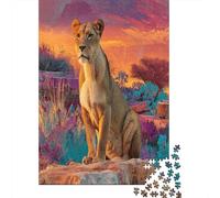 70x50cm/1000pcsLeonessa Jigsaw,Oasi colorata nel deserto Puzzle Fai Da Te Per Adulti E Folla Dai 14 Anni in Su