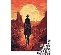 70x50cm/1000pcsMuccaboy del Deserto del Selvaggio West Jigsaw,Cartone animato Illustration Puzzle Fai Da Te Per Adulti E Folla Dai 14 Anni in Su