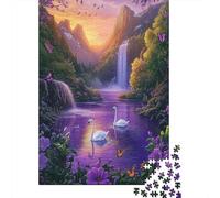 70x50cm/1000pcsPuzzle, Puzzle Per Adolescenti Adulti Cigni nella valle