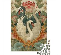 70x50cm/1000pcsPuzzle, Puzzle Per Adolescenti Adulti Due Cigni e Loto