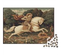 70x50cm/1000pcsPuzzle, Puzzle Per Adolescenti Adulti San Giorgio che uccide il drago, in stile medievale