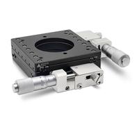 70x70mm Xy Manual Linear Stage, Aluminum Alloy Cross Roller Sliding Table, Optical Trimming Bearing Platform, 13mm Travel, for Optical Lab Precision Measurement