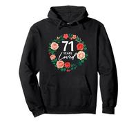 71 Anni Loved Rose Flower 71 Anni Donne 71° Compleanno Felpa con Cappuccio