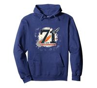 71 e Unstoppable Birthday Gift - Retro Space Theme Felpa con Cappuccio, Unisex per Adulti, Navy, XL