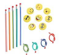 71 Pcs Set sacchetto del partito dei capretti, Annhao matite elastiche e Gomme con piega magica Giocattoli Divertimento scolastico, per i Riempitivi del Sacchetto del Partito dei Bambini