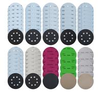 71 Pezzi 125 mm Dischi Abrasivi,Granulometrie 60/150/240/400/800/1000/1500/2000/3000/5000, Carta Abrasiva Umida e Asciutta,8 Fori e Senza Foro, per Ievigatrice Eccentrica 8 Fori