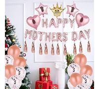 71 pz rosa decorazioni per la festa della mamma set corona palloncini con paillettes palloncini in lamina di lattice nappa ghirlanda nastro mamma forniture per feste