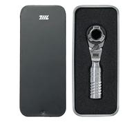 711L Mini chiave a cricchetto TG, una delle più piccole chiavi a cricchetto da 1/4" EDC per spazi ristretti, in acciaio inox, per punte a doppia estremità