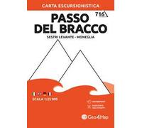 716 Passo del Bracco - Sestri Levante - Moneglia. Carta escursionistica 1:25.000