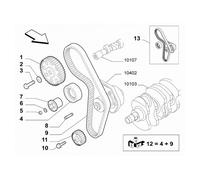71736718 - Kit Cinghia Trasmissione FIAT compatibile con molteplici mezzi