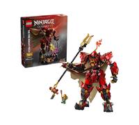 LEGO Ninjago Mech Cavaliere del Fuoco Giocattolo - Set da Monstrosity con Action Figure Robot Snodabile, 2 Minifigure e Mostro Marino su Espositore - Regalo di Compleanno per Bambini 14+ Anni - 71846