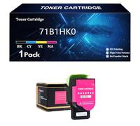 71B1HK0 71B1HC0 71B1HM0 71B1HY0 Cartuccia Toner con Chip Compatibile con Lexmark CS317 CS417 CS517 CX317 CX417 CX517 Multifunzione Stampante Laser, Magenta-1 Pack