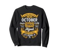 71st Birthday The Real Legends October 1954 71 Years Old Men Felpa