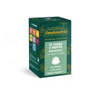 72 CAPSULE Sandemetrio Tè Verde e Menta Bio COMPATIBILE con DOLCE GUSTO