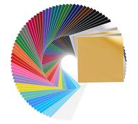 72 Confezioni Vinile Adesivo, 30,48 x 30,48 cm iImagine Vinili (Lucido e Opaco), Pellicola Adesiva per Insegne, Silhouette e Tutte le Macchine da Taglio