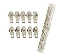 72 Cursori automatici in metallo per cerniera in nylon, crema, (#5, 103)