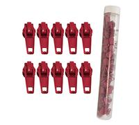 72 cursori automatici in metallo per cerniera in nylon, cursore per cerniera #5, maniglia per la riparazione o il montaggio di una cerniera, cursori rosso, (#5, 148)