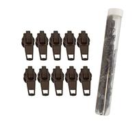 72 cursori automatici in metallo per cerniera in nylon, cursore per cerniera #5, maniglia per la riparazione o il montaggio di una cerniera, cursori marrone, (#5, marrone)