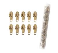 72 cursori automatici in metallo per cerniera in nylon, cursore per cerniera #5, maniglia per la riparazione o il montaggio di una cerniera, cursori blu navy, (#5, beige)