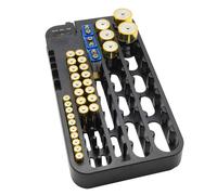 72 Fori di varie dimensioni Custodia organizer per batteria con tester per