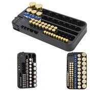 72 Fori di varie dimensioni Custodia organizer per batteria con tester per