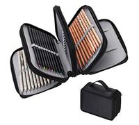 72 inserti porta pennelli per matite colorate, organizer portatile di grande capacità, 4 strati, con cerniera, per scuola, ufficio, artisti, ragazzi