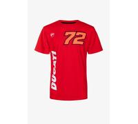 #72 Marco Bezzecchi Ducati Corse Racing Motogp Doppio Linea T-Shirt Rosso