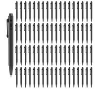 72 mini penne a sfera con clip, penne a sfera a inchiostro nero da 0,7 mm, retrattili per quaderni, diari, uso tascabile, forniture scolastiche e ufficio