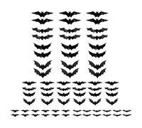 72 Pack Halloween LED Bat Decorations, Lighted 3D Bat Stickers Glow in The Dark Bats Decoration Wall Stickers for Halloween Party, Bedroom Window Decorations, Indoor and Outdoor Home Decals