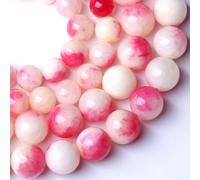 72 perline di giada rosa naturale da 10 mm, perline rotonde, guarigione energetica per la produzione di gioielli fai da te, braccialetti e collane, 2 fili, 81,3 cm