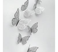 72 pezzi adesivi 3D a forma di farfalla dal design creativo, adesivi da parete a forma di farfalla con disegni geometrici e design forato, ideali per decorare vacanze, feste, torte, arredamento della
