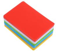 72 Pezzi Carte Vuote in Plastica per Badge, Cartellini Stampabili | Doppia Stampa, Impermeabili e Leggere, Materiale Plastico, Formato 3, 4x2, 1 Pollici, per Lavoro