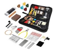 72 pezzi Electric Guitar Tool Kit with Carry Bag, Comprehensive Repair and Maintenance Set for Musicians, String Instrument Accessories Including Strings, Picks, Bridge Pins