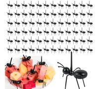 72 pezzi formiche stuzzicadenti, mini forchetta da frutta riutilizzabile per torte frutta e dessert