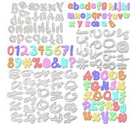 72 Pezzi Fustelle Metallo Alfabeto Numeri e Lettere Fustelle in Metallo 26 Fustelle Alfabetiche Fustelle Cutting Dies per Scrapbooking 0-9 Numeri Fustelle per fai da te Scrapbook Card (3 Stili)